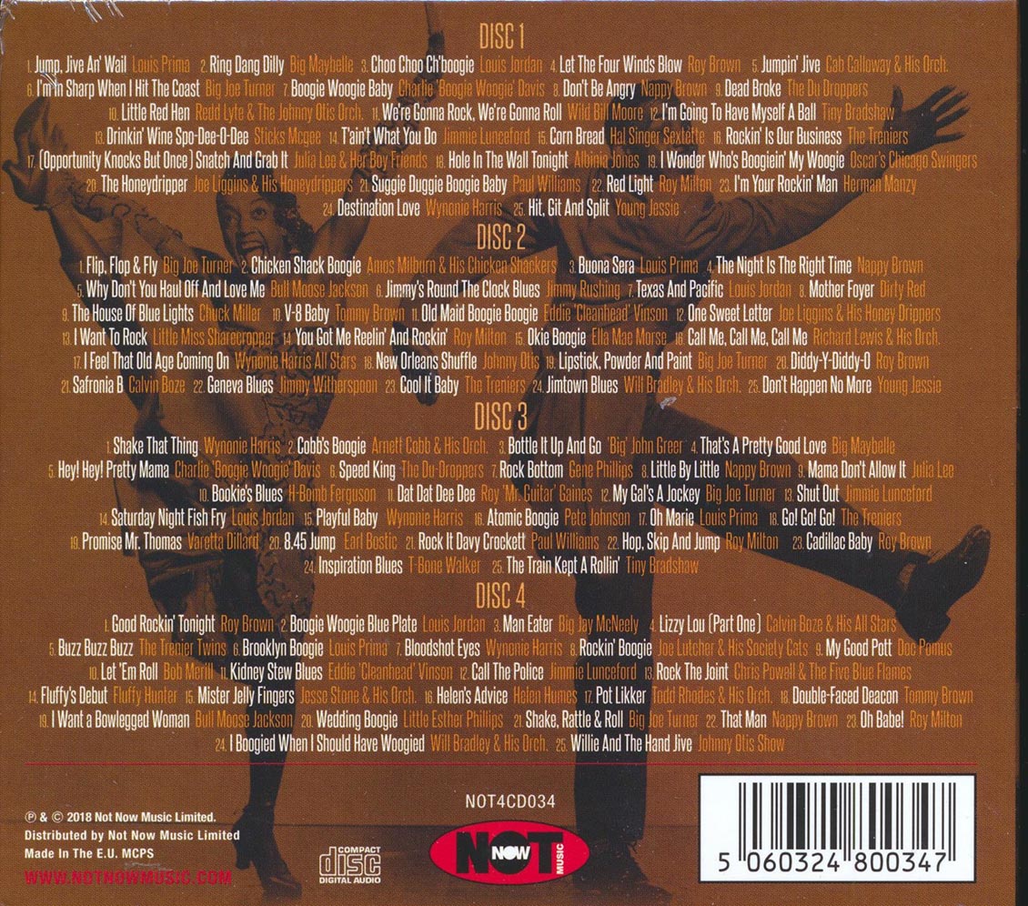 Louis Jordan, Big Joe Turner, Louis Prima, Wynonie Harris, Etc. - Jump 'N' Jive 100 Greats (100 tracks) (4xCD) (deluxe 4-fold digipak)