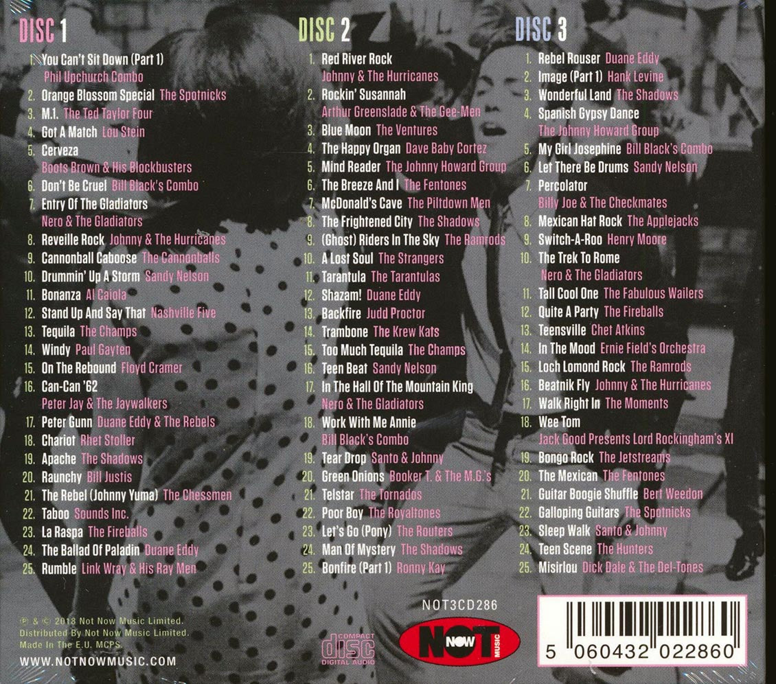 Link Wray, The Ventures, The Shadows, The Tornadoes, Etc. - You Just Can't Sit Down! 75 Instrumentals Of The '50s & '60s (75 tracks) (3xCD) (deluxe 3-fold digipak)