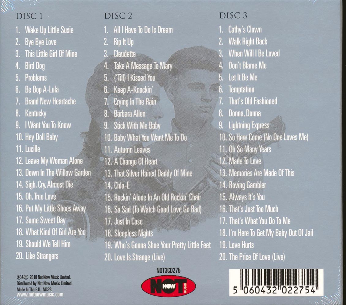 The Everly Brothers - The Platinum Collection (60 tracks) (3xCD) (deluxe 3-fold digipak)