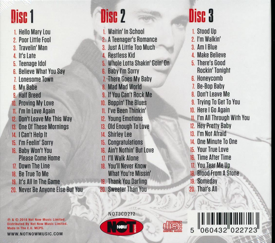 Ricky Nelson - The Very Best Of Ricky Nelson (60 tracks) (3xCD) (deluxe 3-fold digipak)