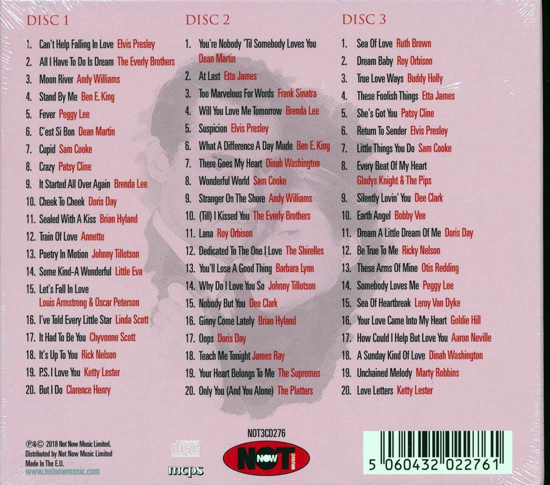 Elvis Presley, Frank Sinatra, Sam Cooke, Etta James, Etc. - Love Songs The Platinum Collection (60 tracks) (3xCD) (deluxe 3-fold digipak)