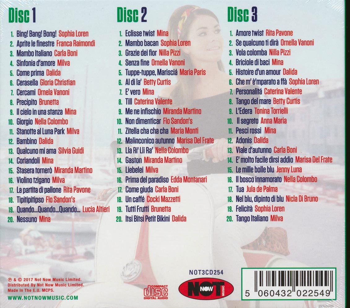 Sophia Loren, Dalida, Caterina Valente, Mina, Etc. - Bing! Bang! Bong! The Italian Girls Sing Pop (60 tracks) (3xCD) (deluxe 3-fold digipak)