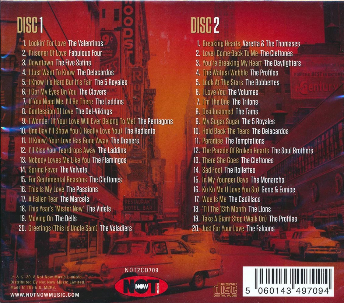 Fabulous Four, The Temptations, The 5 Royales, The Dells, Etc. - Essential Doo-Wop Soul (40 tracks) (2xCD)