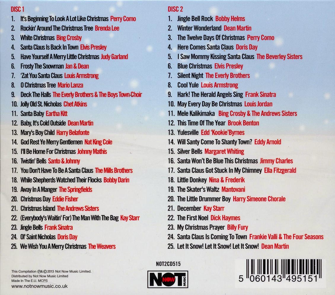 Elvis Presley, Frank Sinatra, Nat King Cole, Bing Crosby, Etc. - It's Christmas! 50 Festive Favourites (50 tracks) (2xCD)