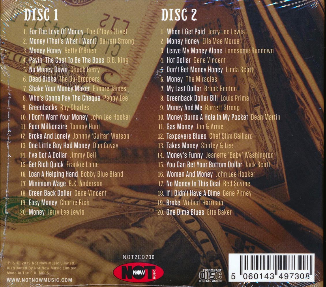 Gene Pitney, Jerry Lee Lewis, Louis Prima, Etc. - For The Love Of Money (40 tracks) (2xCD)