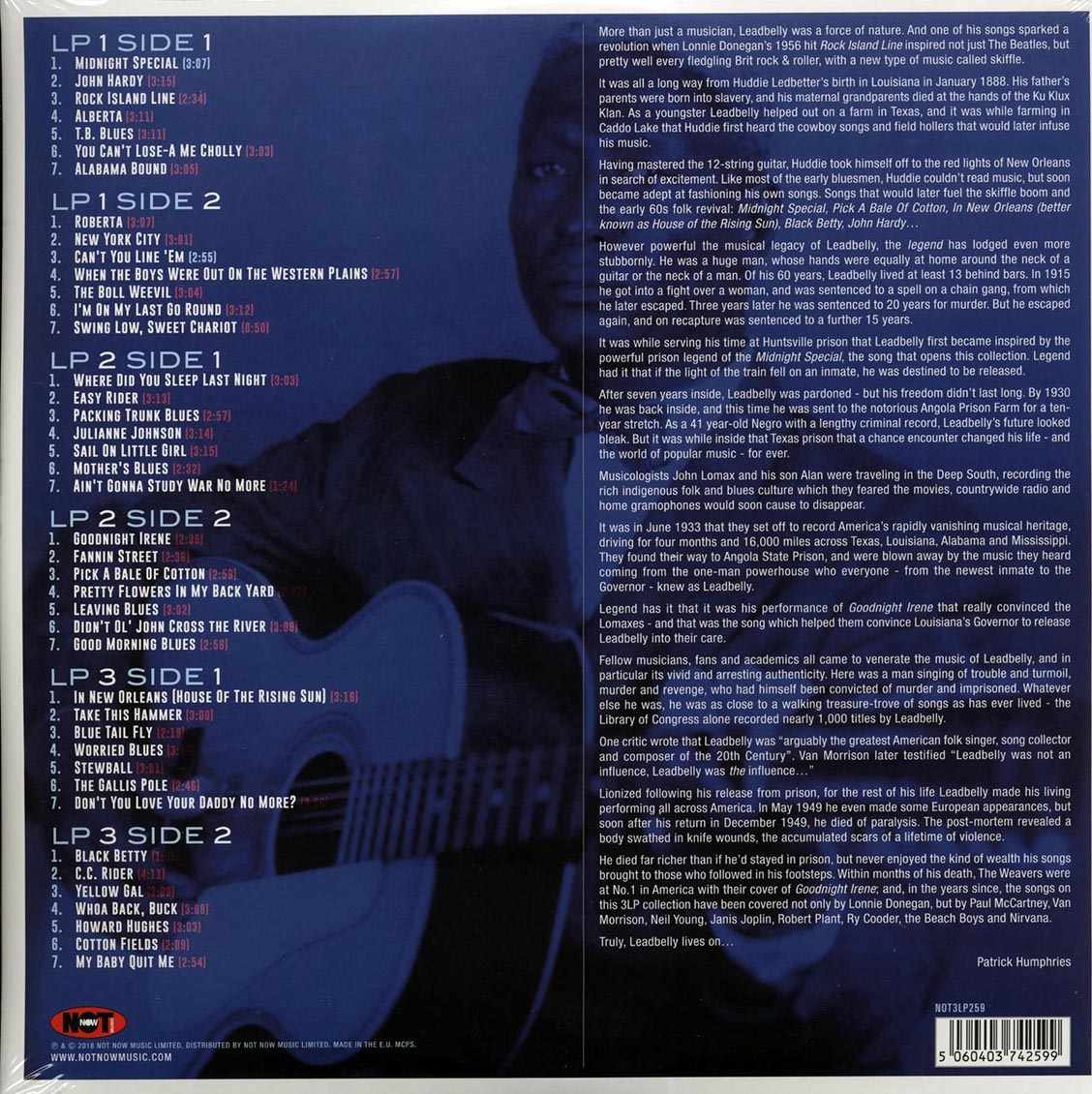Leadbelly - Midnight Special: Blues Masterworks (3xLP) (blue vinyl)
