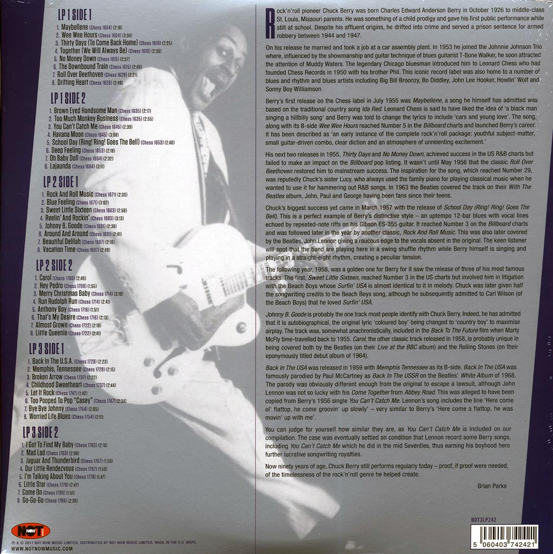 Chuck Berry - The Singles Collection (3xLP) (white vinyl)