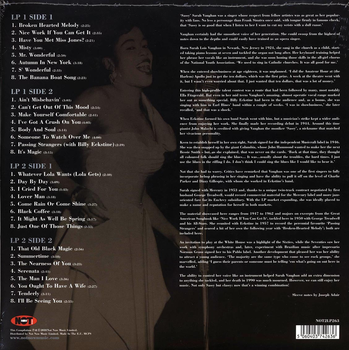 Sarah Vaughan - The Very Best Of Sarah Vaughan (2xLP) (180g) (gold vinyl)