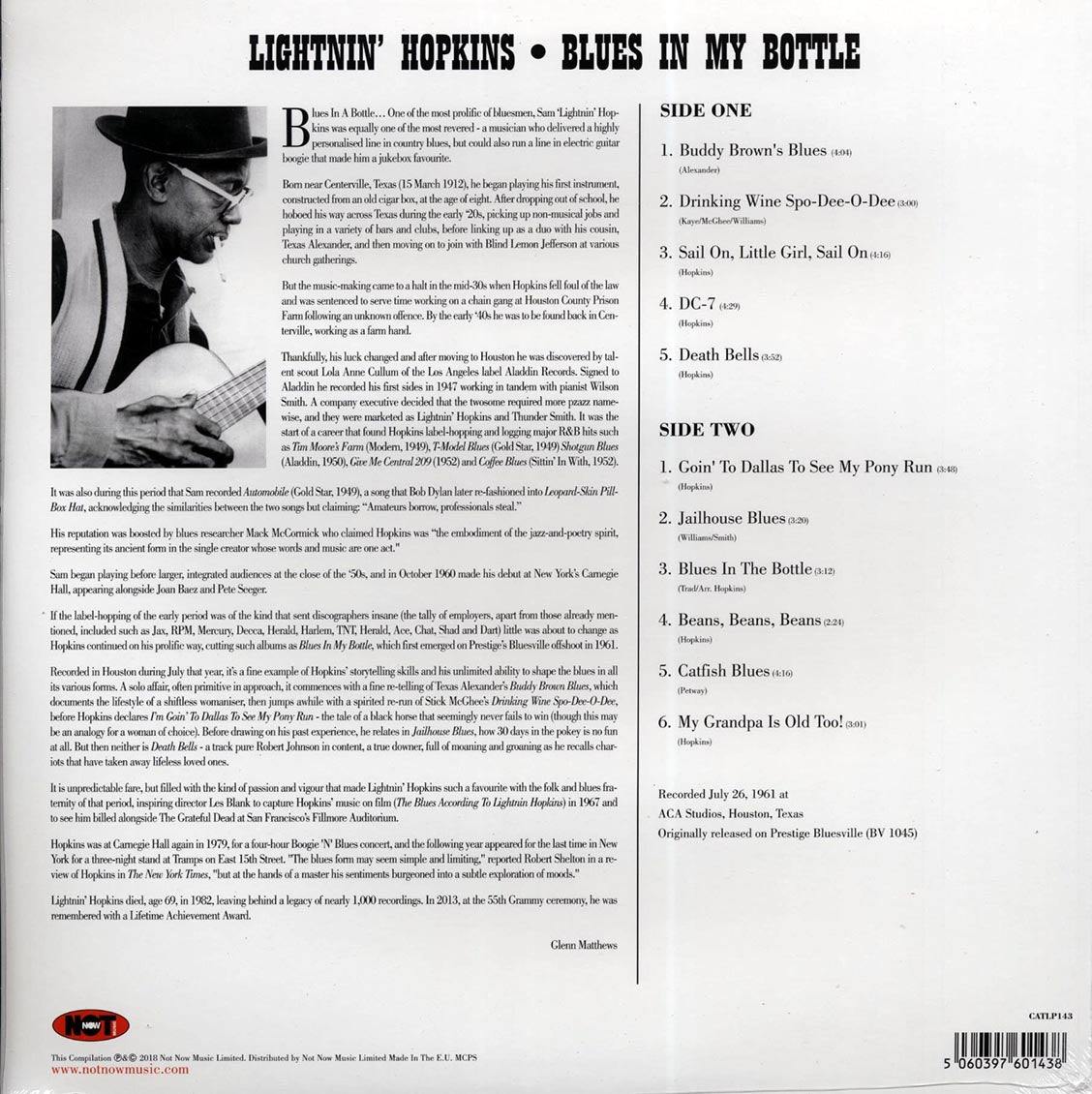 Lightnin' Hopkins - Blues In My Bottle (180g)
