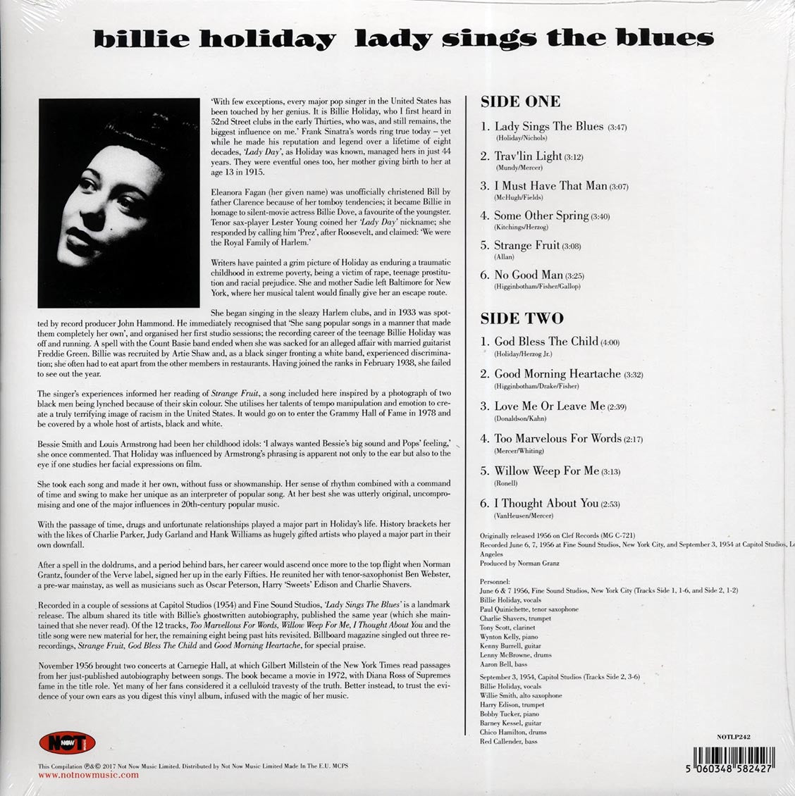 Billie Holiday - Lady Sings The Blues (180g) (blue vinyl)