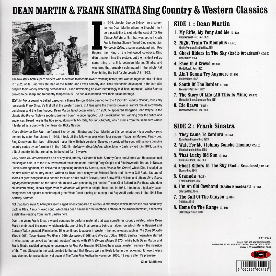 Dean Martin & Frank Sinatra - Sing Country & Western Classics (180g)