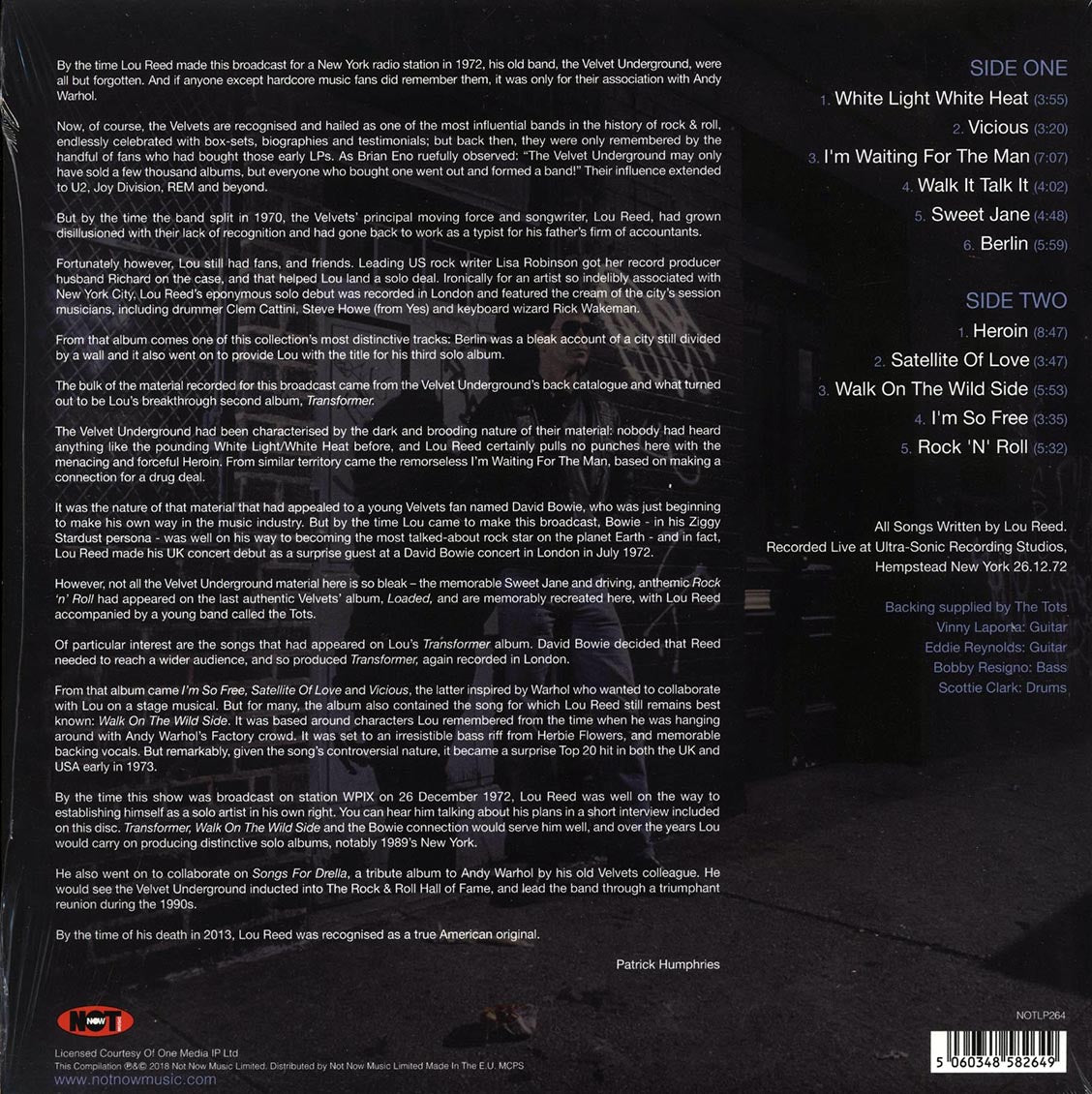 Lou Reed - Rock 'N' Roll (180g) (blue vinyl)