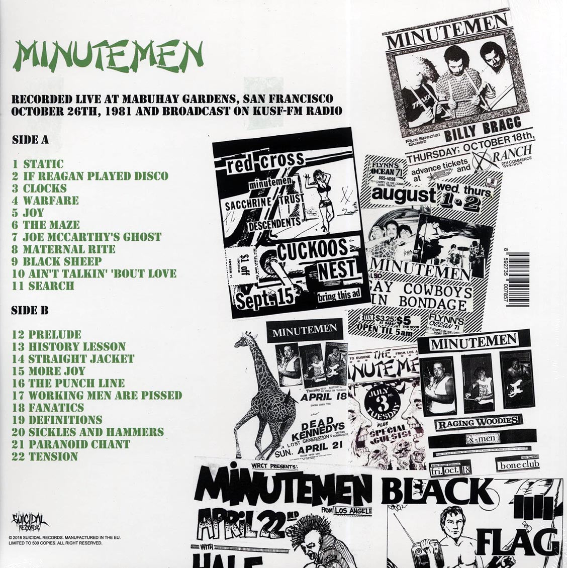 Minutemen - Sickles And Hammers: The Lost 1981 Maruhay Broadcast (ltd. 500 copies made)