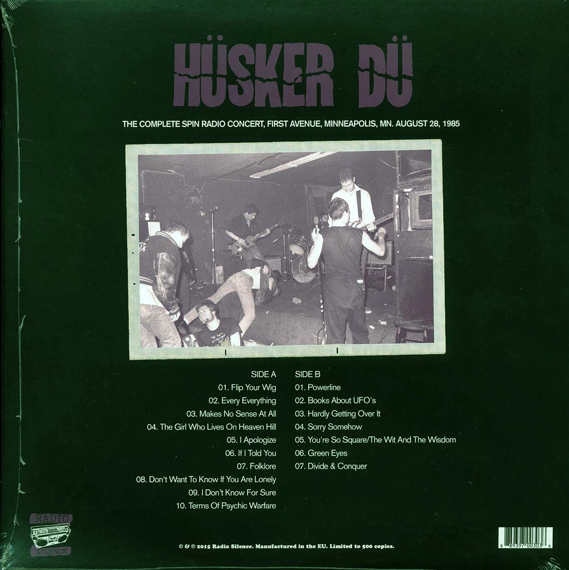 Husker Du - The Complete Spin Radio Concert, First Avenue, Minneapolis, MN, August 28, 1985 (ltd. 500 copies made)