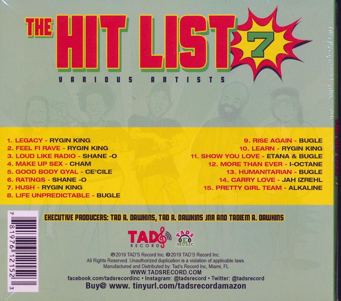 Rygin King, Bugle, Alkaline, I-Octane, Etc. - The Hit List 7 (deluxe 3-fold digipak)