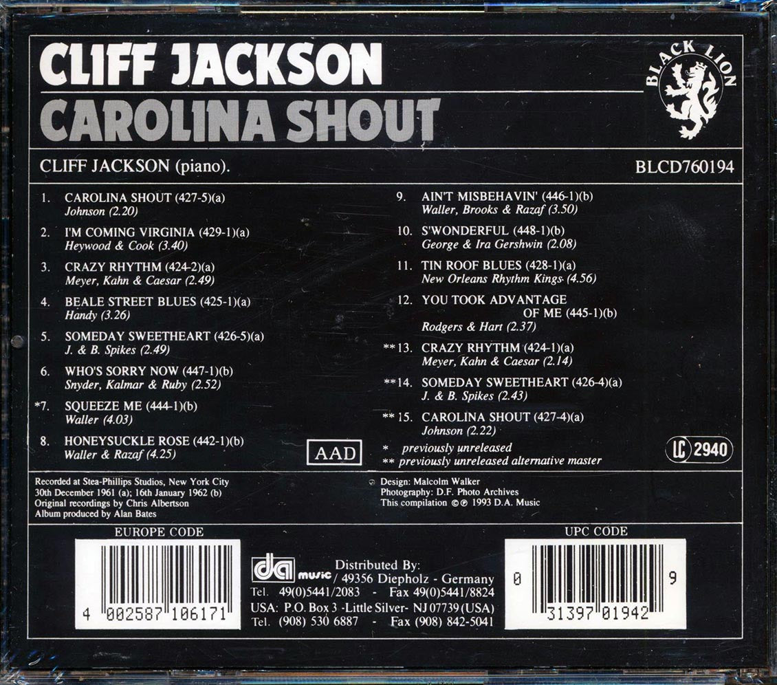 Cliff Jackson - Carolina Shout
