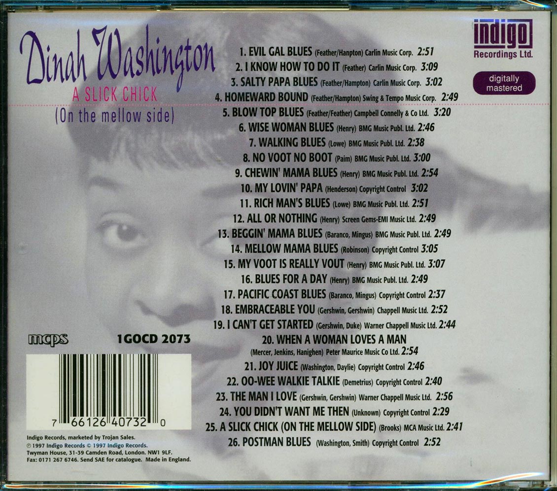 Dinah Washington - A Slick Chick: On The Mellow Side (26 tracks)