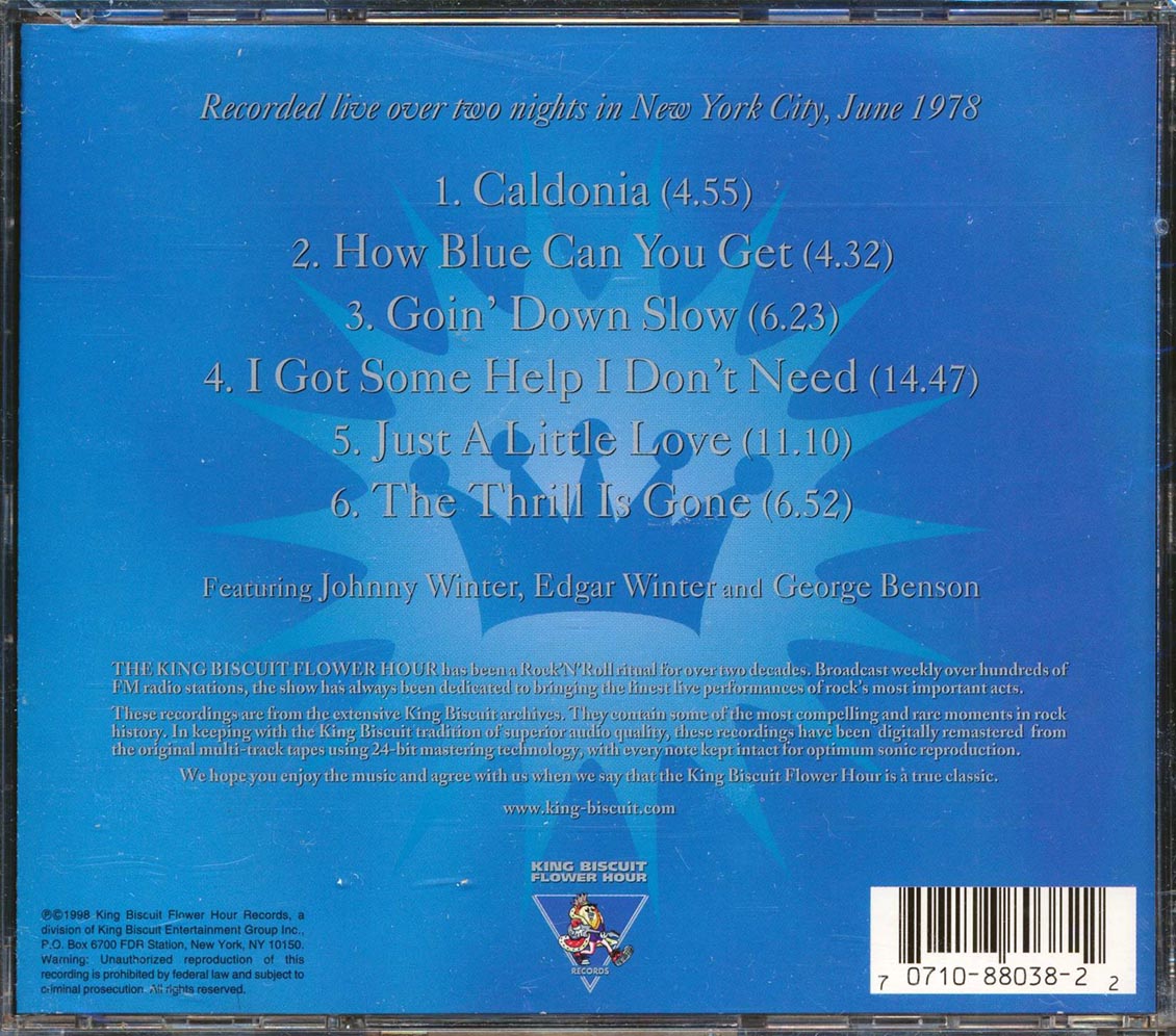 BB King - King Biscuit Flower Hour Records Presents BB King (remastered) (24-bit mastering)
