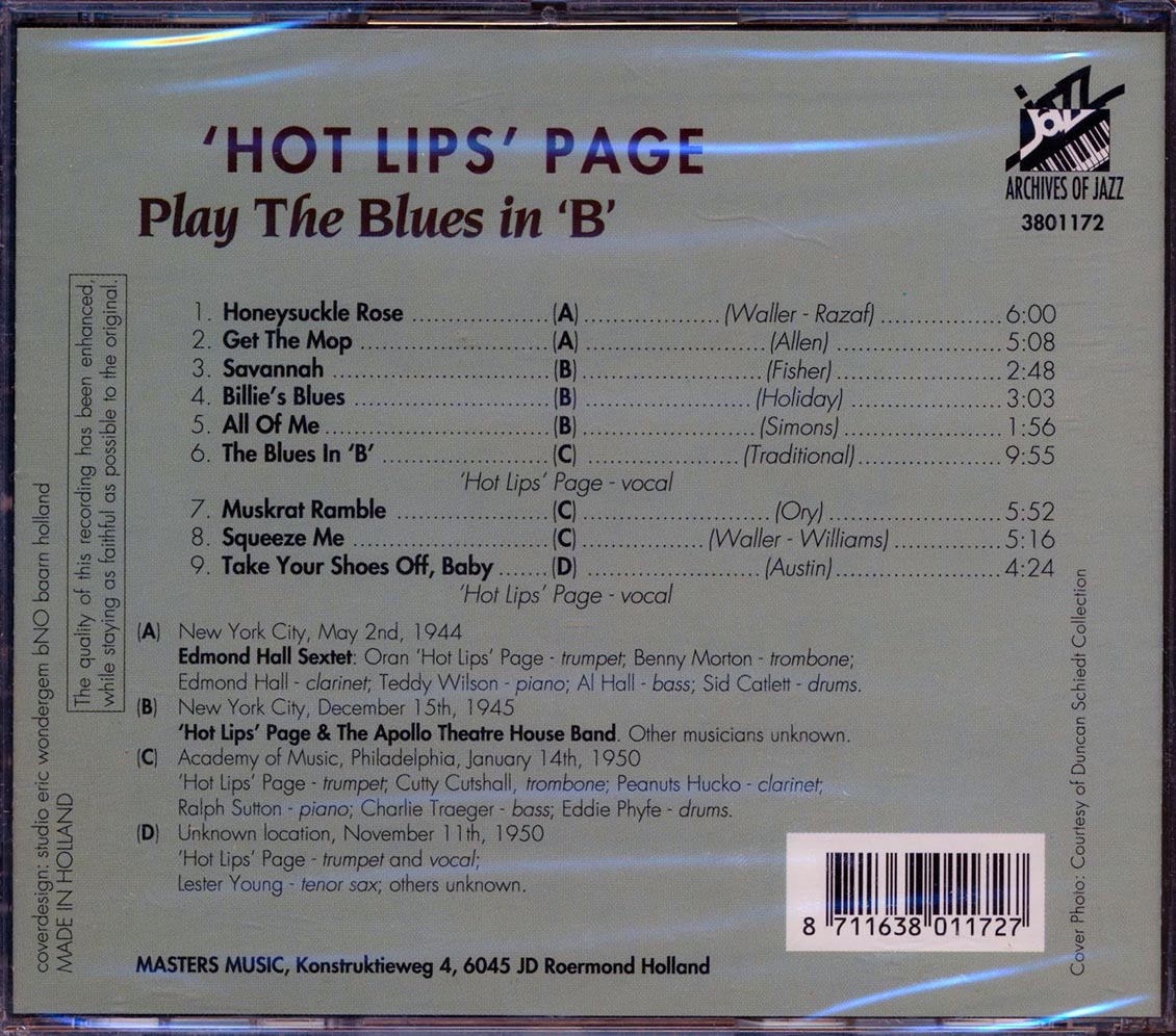 Hot Lips Page - Play The Blues In 'B'
