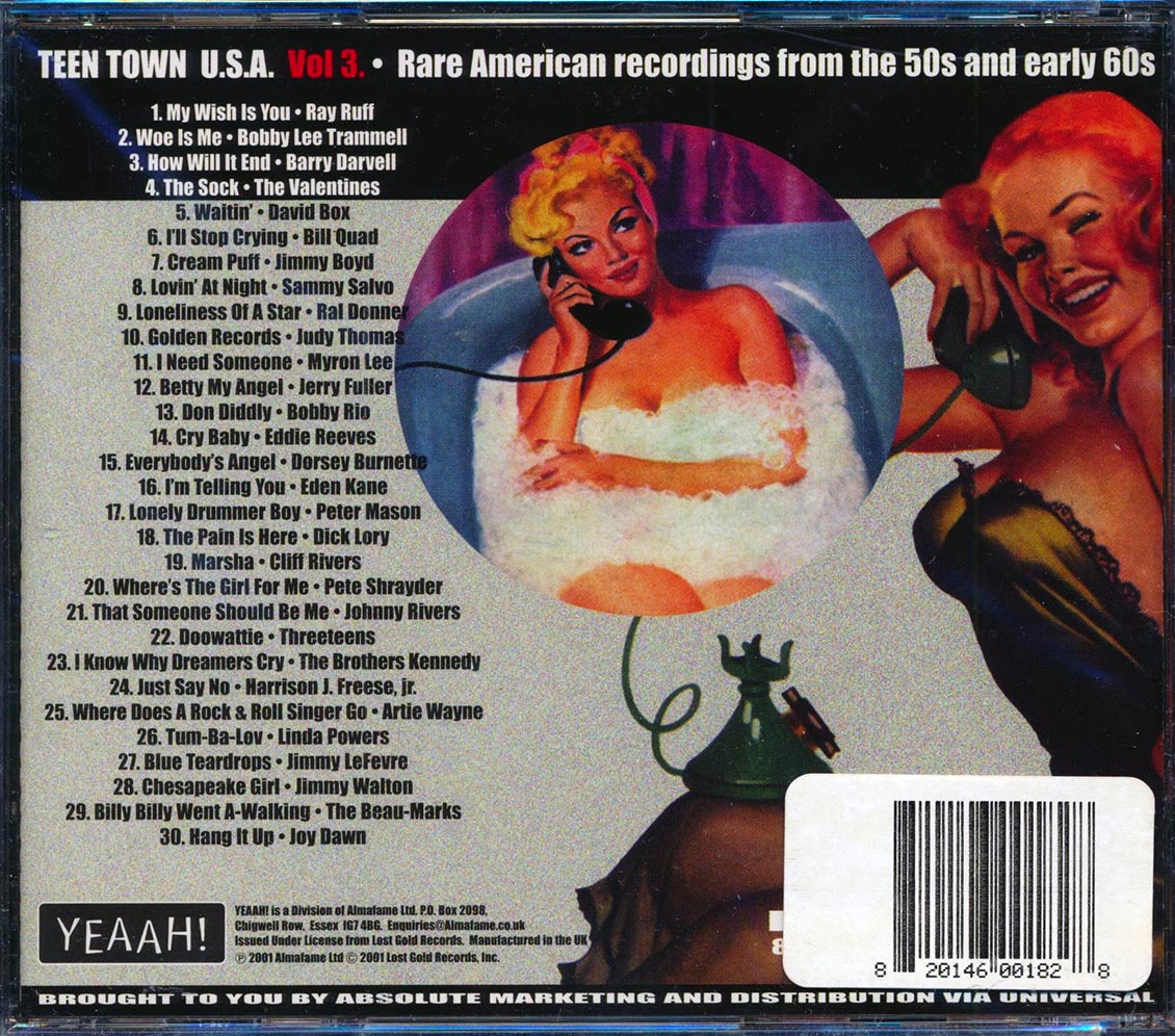 Johnny Rivers, Ral Donner, Dorsey Burnette, Jimmy Boyd, Etc. - Teen Town USA Volume 3 (30 tracks)