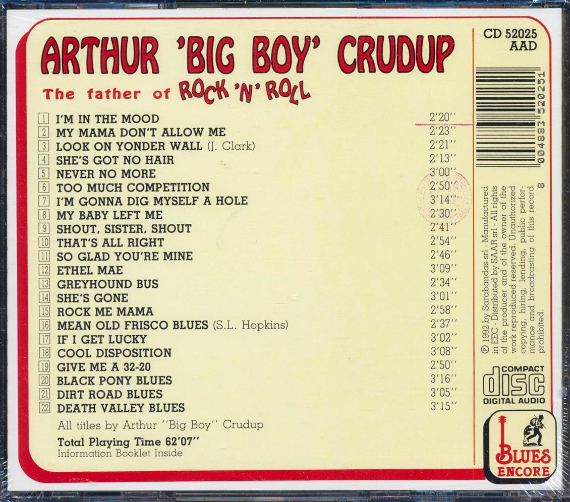 Arthur Big Boy Crudup - The Father Of Rock 'N' Roll (22 tracks)