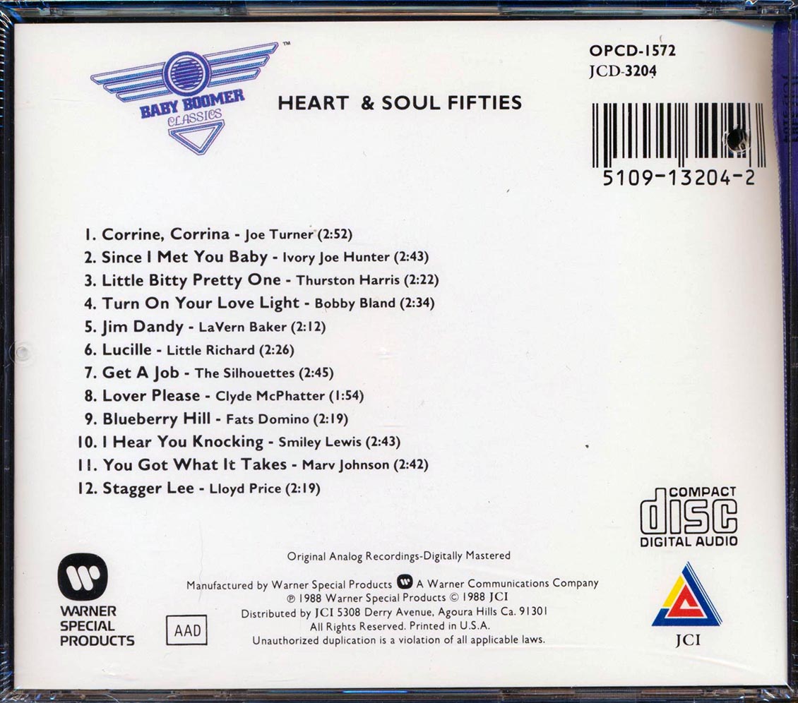 Joe Turner, Fats Domino, Ivory Joe Hunter, Etc. - Heart & Soul Fifties: Twelve Hot Hits For A Rockin' Good Time (marked/ltd stock)