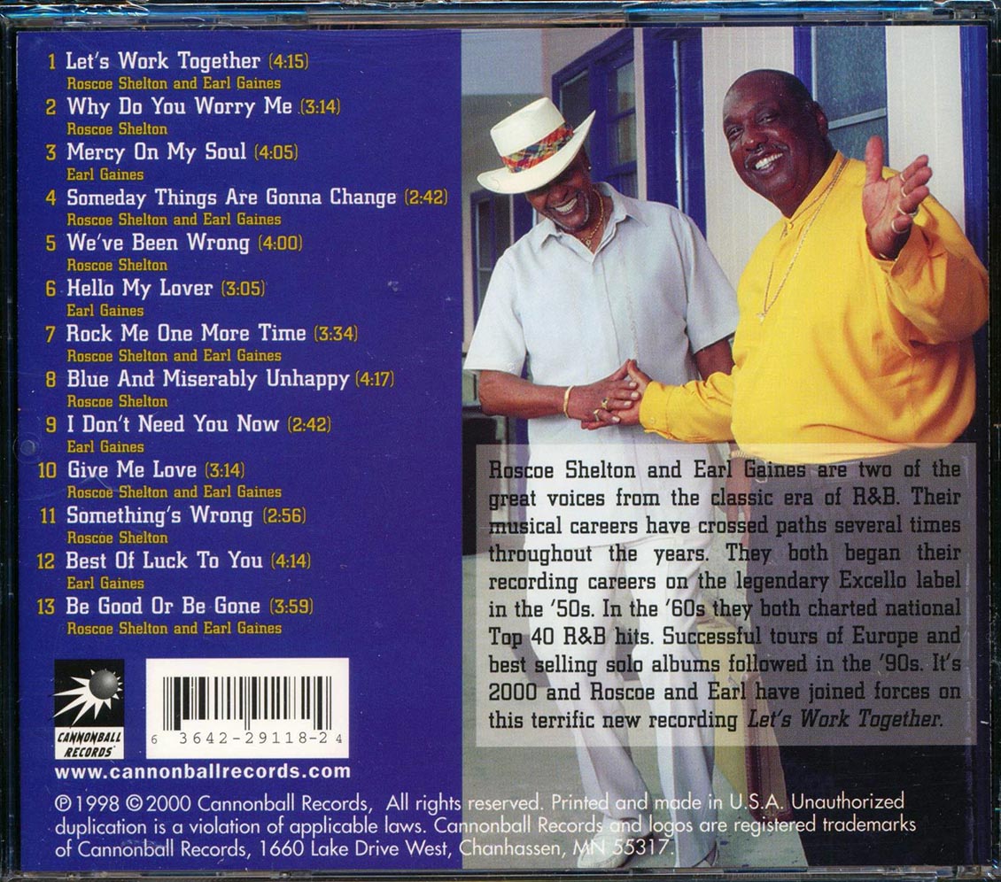 Roscoe Shelton & Earl Gaines - Let's Work Together