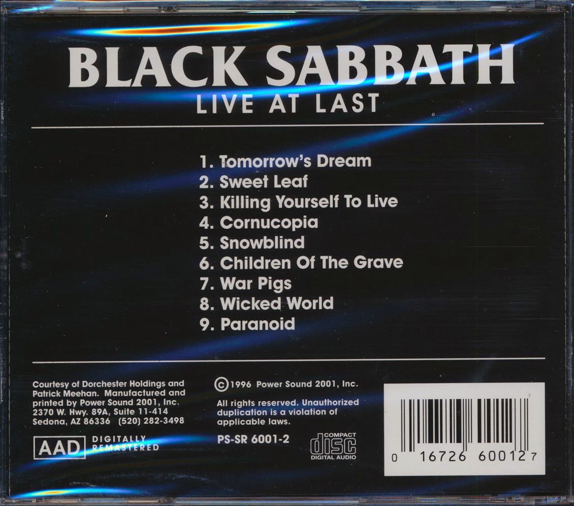 Black Sabbath - Live At Last