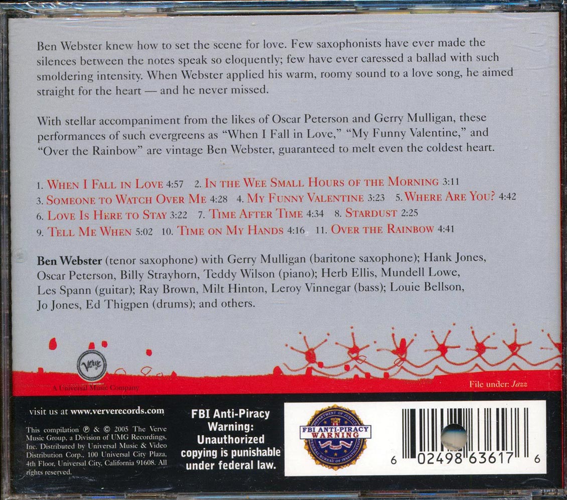 Ben Webster - For Lovers (promo) (marked/ltd stock)