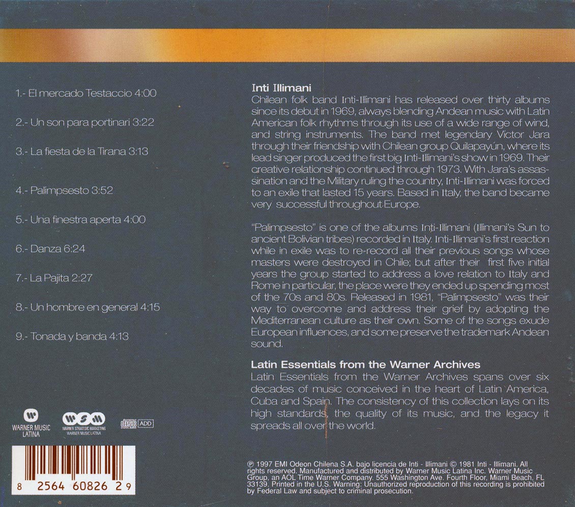 Inti Illimani - Latin Essentials From The Warner Archives Volume 12: Chile