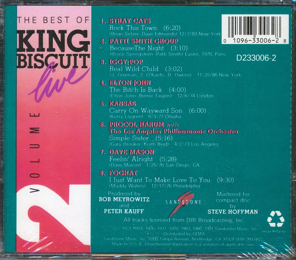 Elton John, Iggy Pop, Dave Mason, Foghat, Etc. - The Best Of King Biscuit Live Volume 2