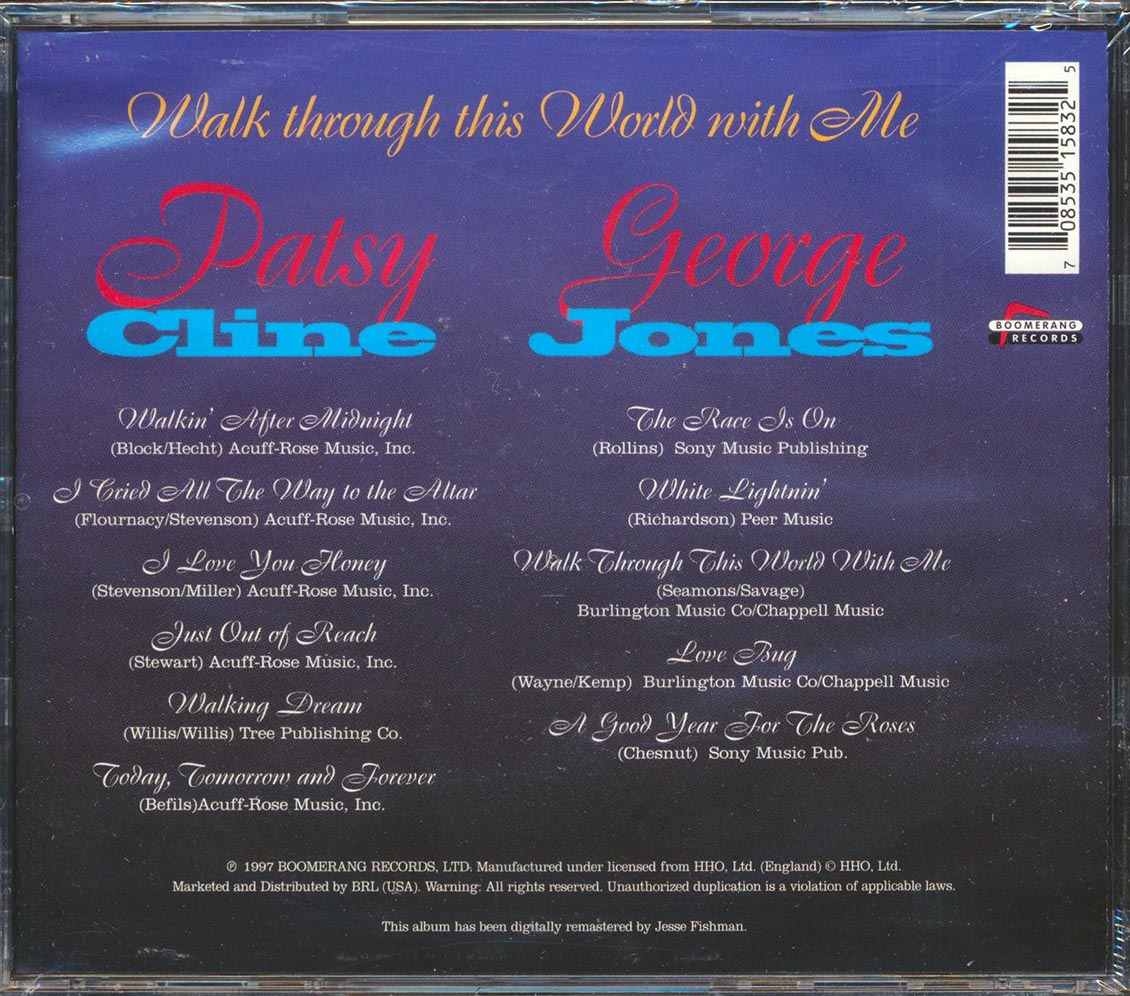 Patsy Cline, George Jones - Walk Through The World With Me