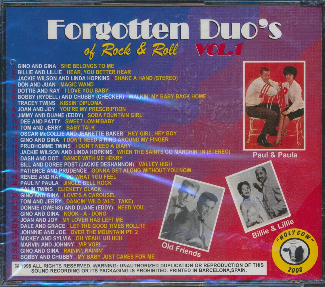 Jackie Wilson, Dale & Grace, Billie & Lillie, Etc. - Forgotten Duo's Of Rock & Roll Volume 1 (32 tracks)