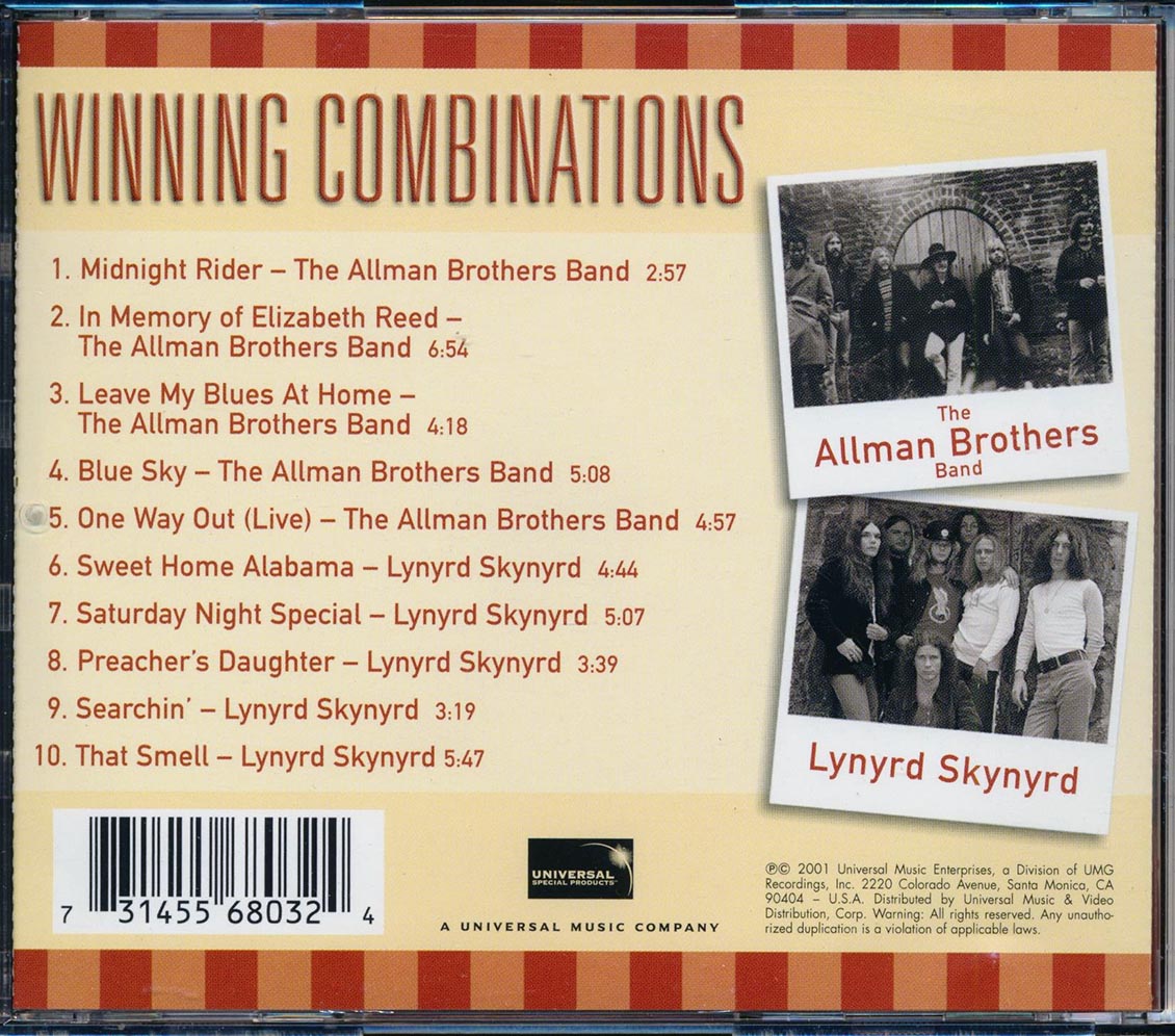 The Allman Brothers Band, Lynyrd Skynyrd - Winning Combinations