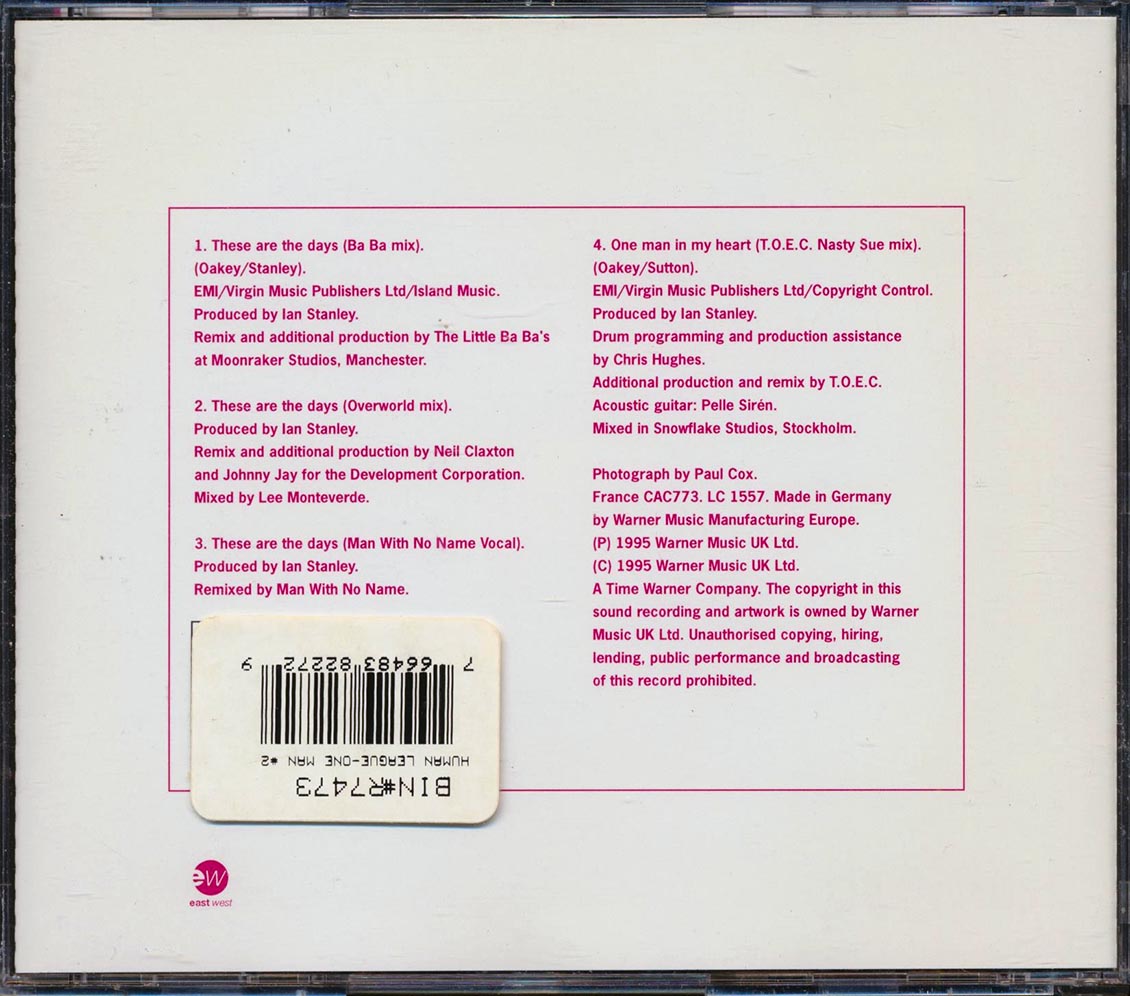 The Human League - One Man In My Heart (4 Tracks)