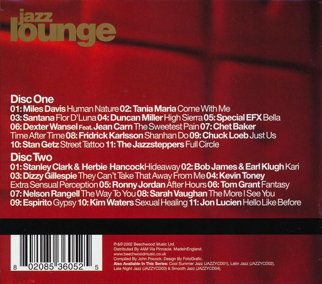 Miles Davis, Santana, Stan Getz, Chet Baker, Etc. - Jazz Lounge (22 tracks) (2xCD)
