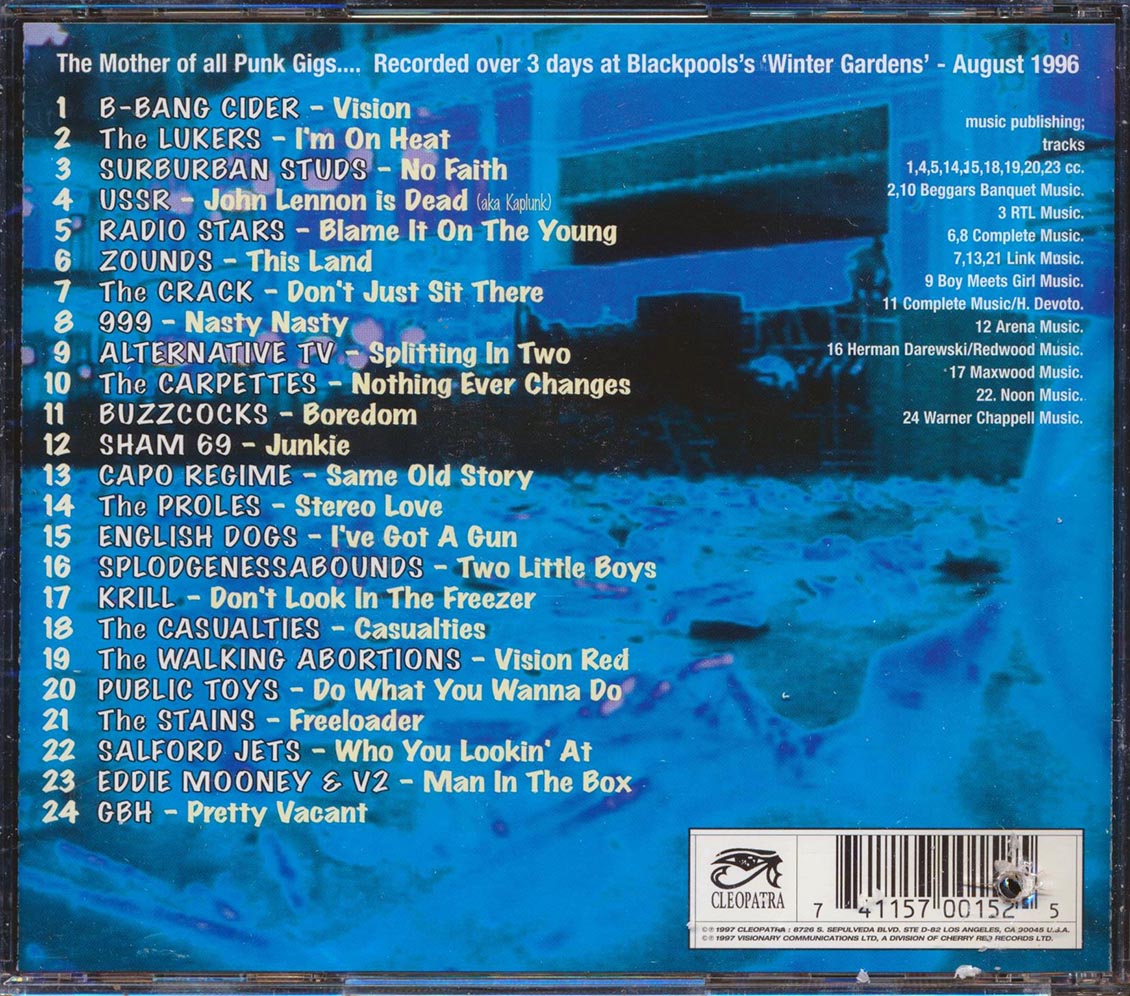 Sham 69, Buzzcocks, GBH, Etc. - Holiday In The Sun: Blackpool 1996 Celebrating 20 Years Of Punk! (24 tracks) (marked/ltd stock)