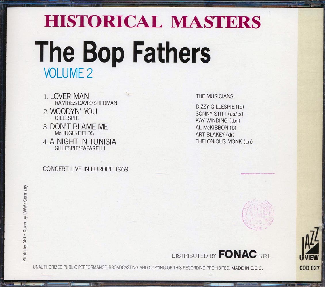 Dizzy Gillespie, Sonny Stitt, Kay Winding, Etc. - The Bop Fathers Volume 2