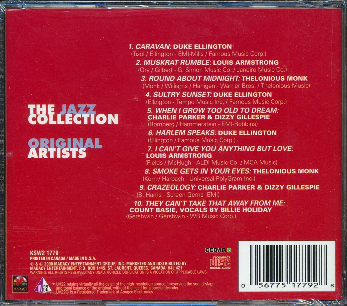 Duke Ellington, Louis Armstrong, Charlie Parker, Etc. - The Jazz Collection