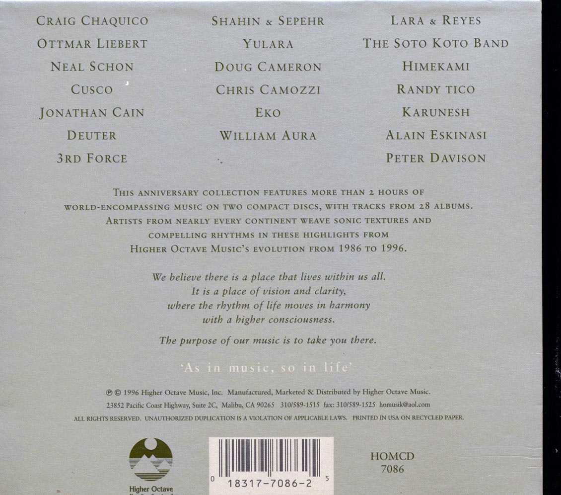 Cusco, Neal Schon, 3rd Force, Ottmar Liebert, Craig Chaquico, Etc. - Higher Octave Music Evolution 1986-1996 (30 tracks) (2xCD) (incl. large booklet) (deluxe 4-fold digipak)
