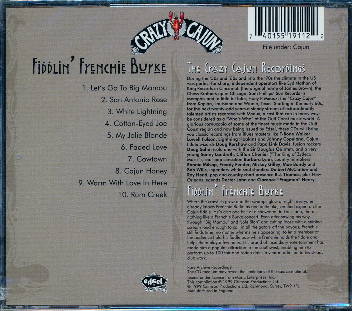 Fiddlin' Frenchie Burke - The Crazy Cajun Recordings
