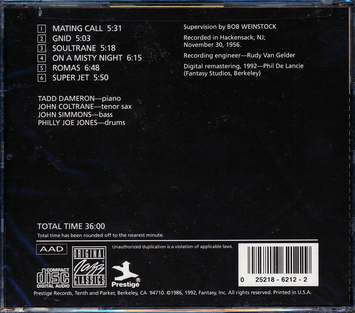 Todd Dameron, John Coltrane - Mating Call (remastered)