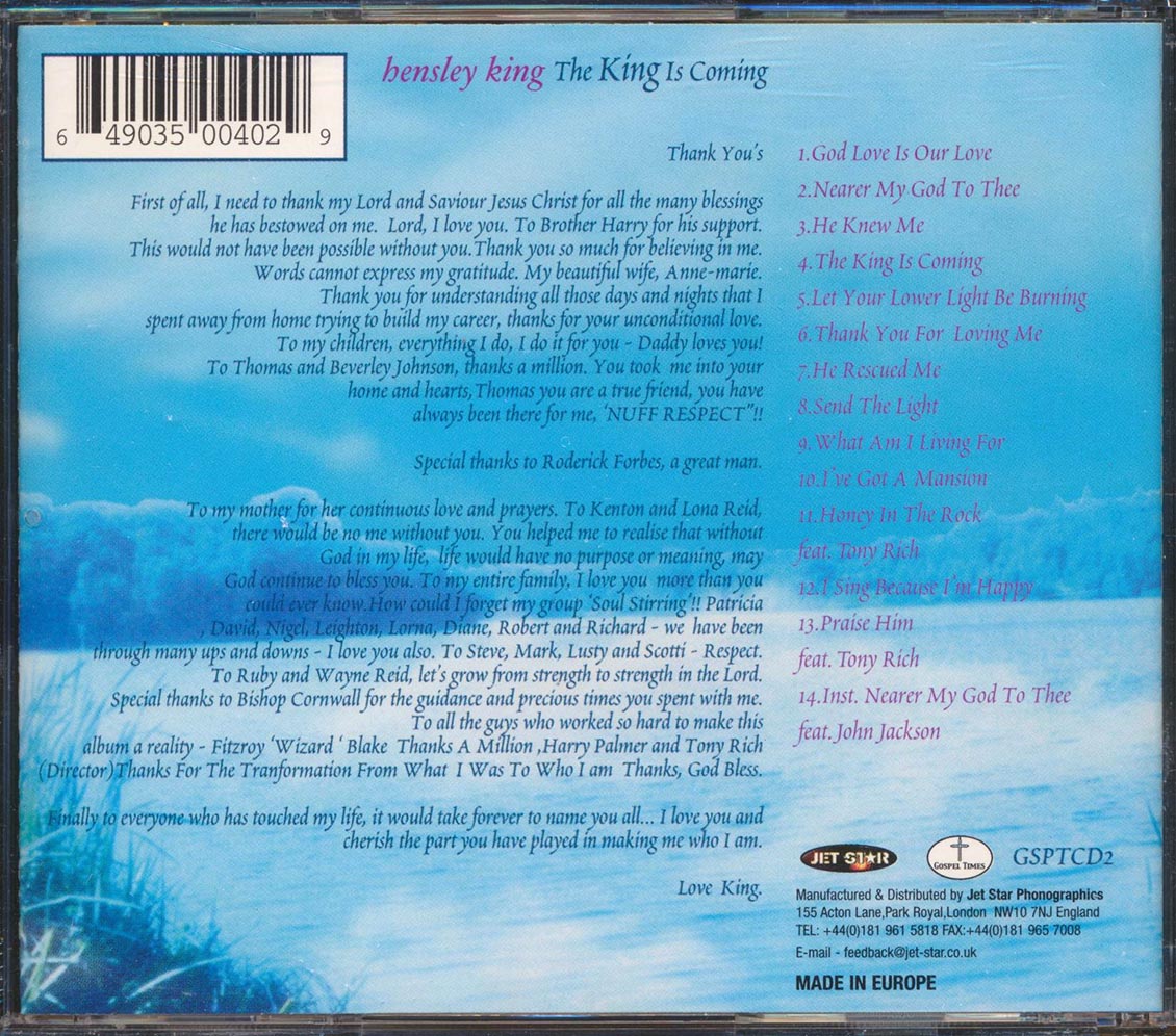 Hensley King - The King Is Coming