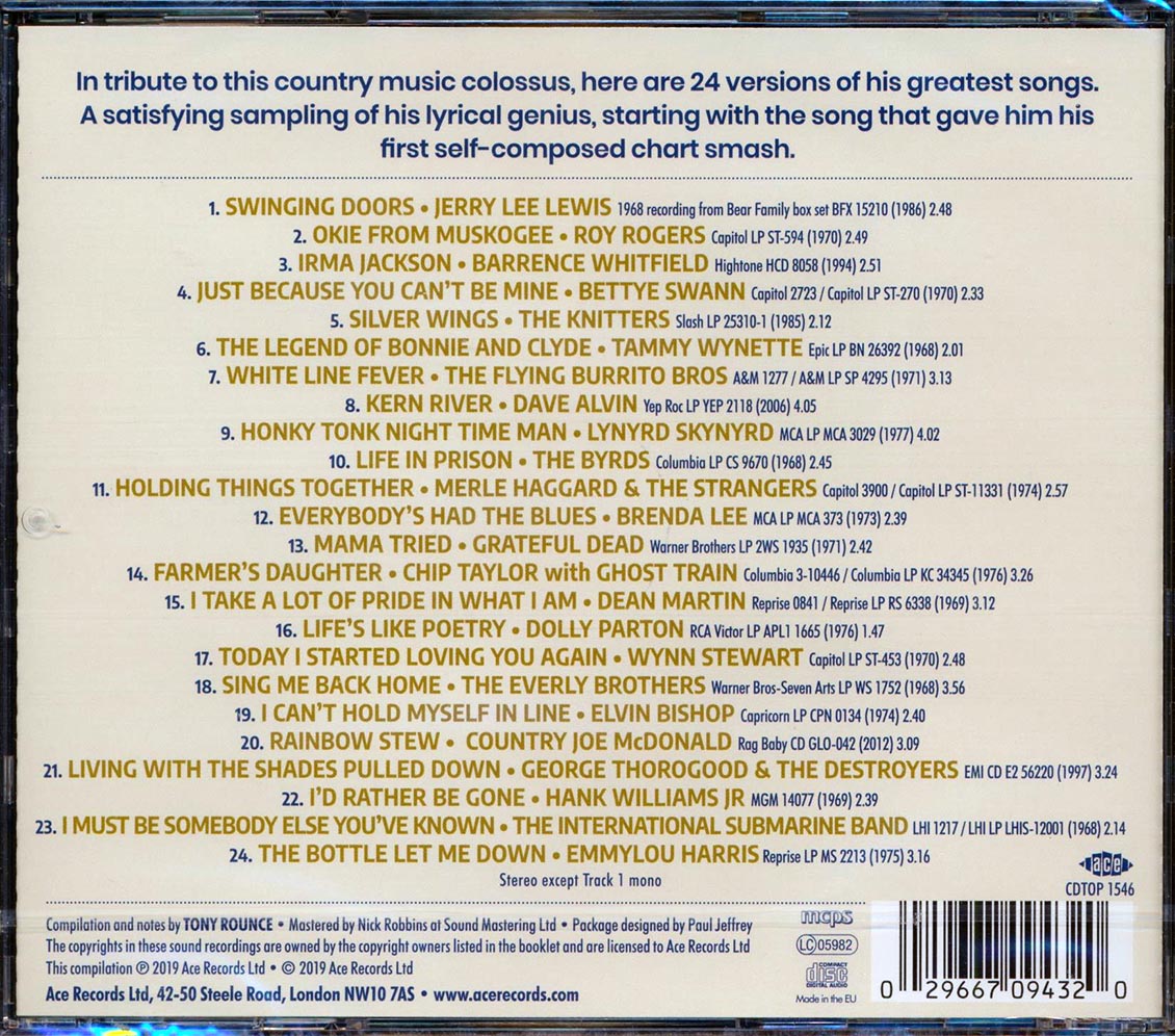 Grateful Dead, Jerry Lee Lewis, Tammy Wynette, Etc. - Holding Things Together: The Merle Haggard Songbook