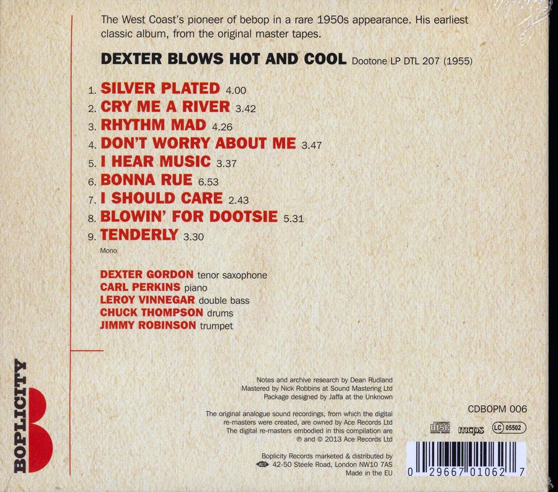 Dextor Gordon All-Stars - Dexter Blows Hot And Cool