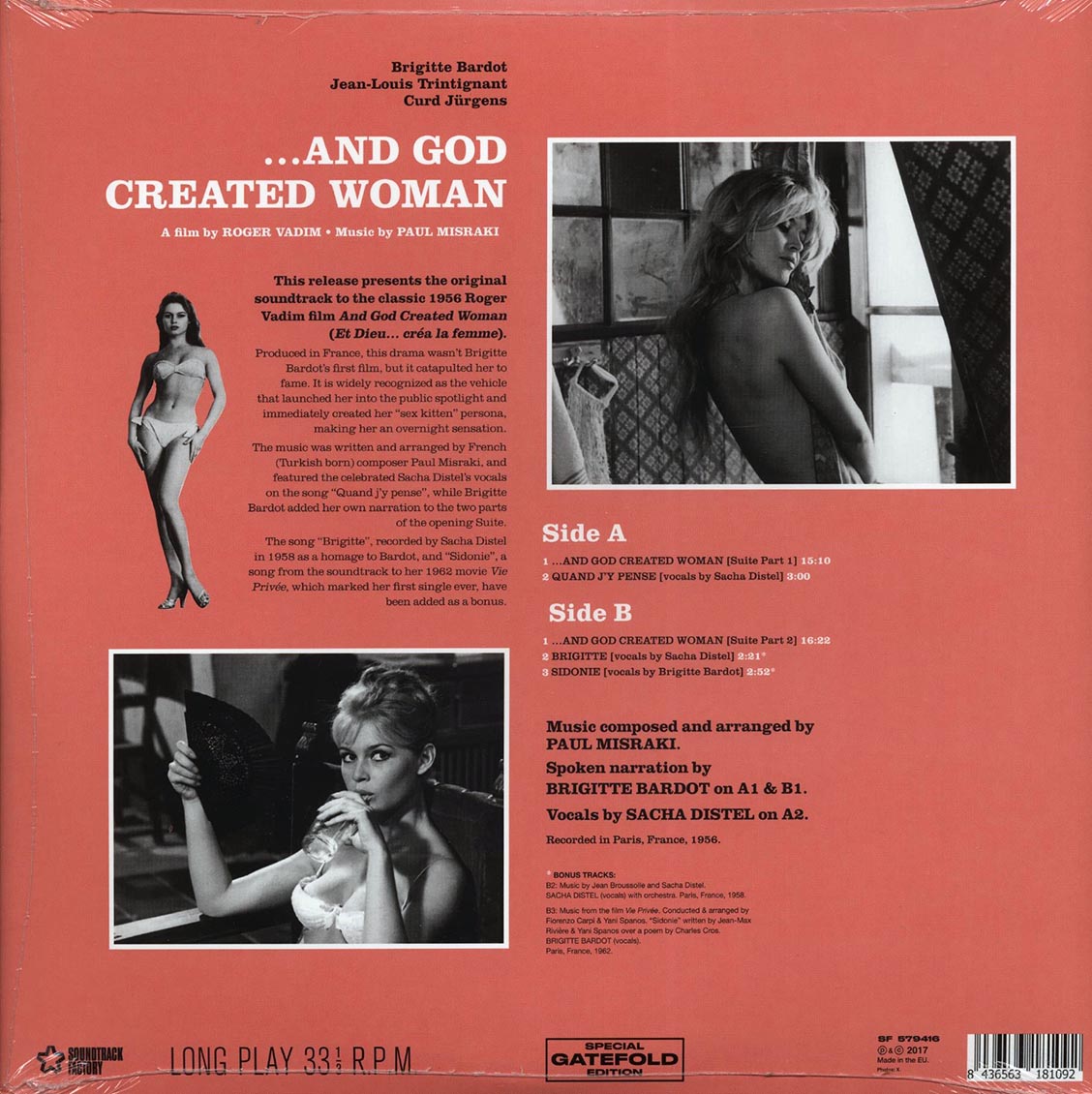 Paul Misraki, Brigitte Bardot - And God Created Woman Original Motion Picture Soundtrack (ltd. ed.)