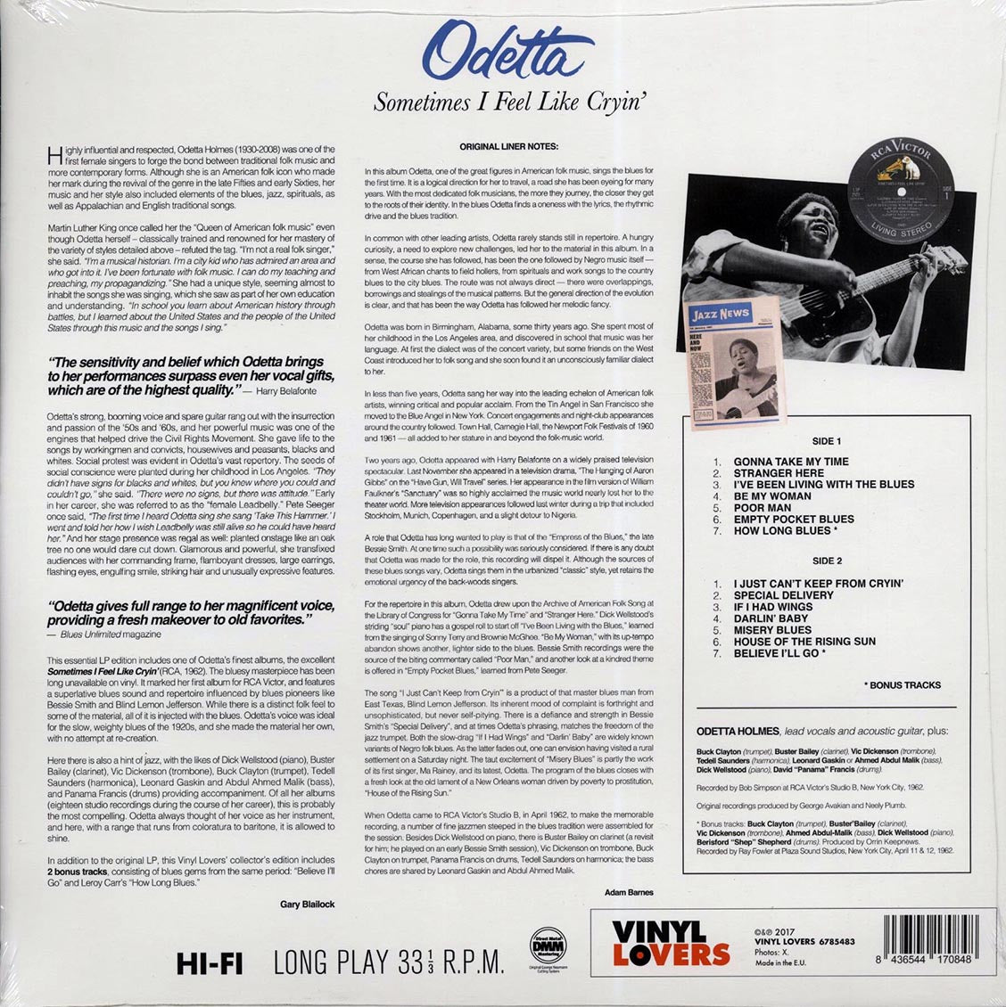 Odetta - Sometimes I Feel Like Cryin' (ltd. ed.) (180g) (High-Def VV)