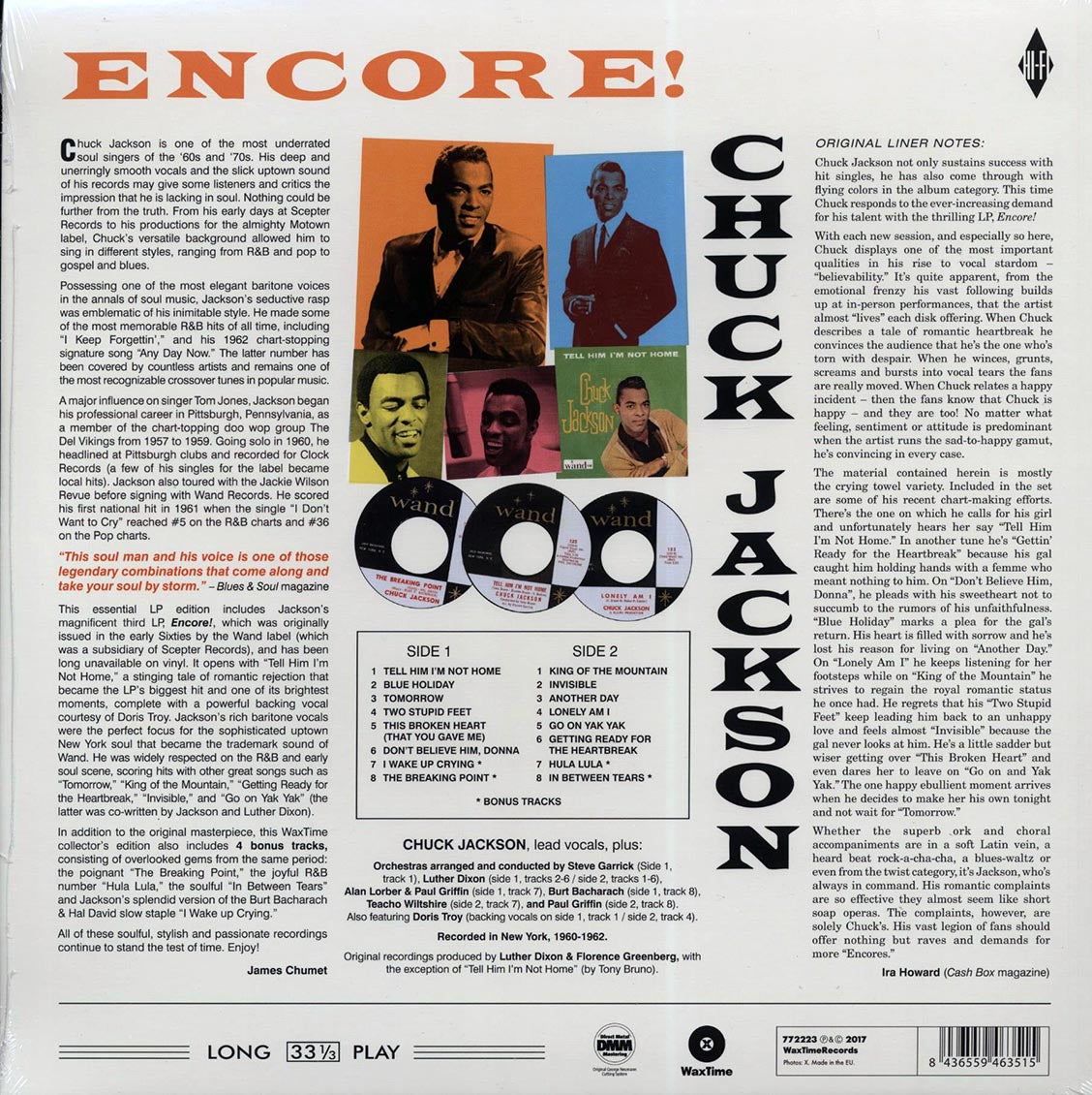 Chuck Jackson - Encore! (ltd. ed.) (180g) (High-Def VV)