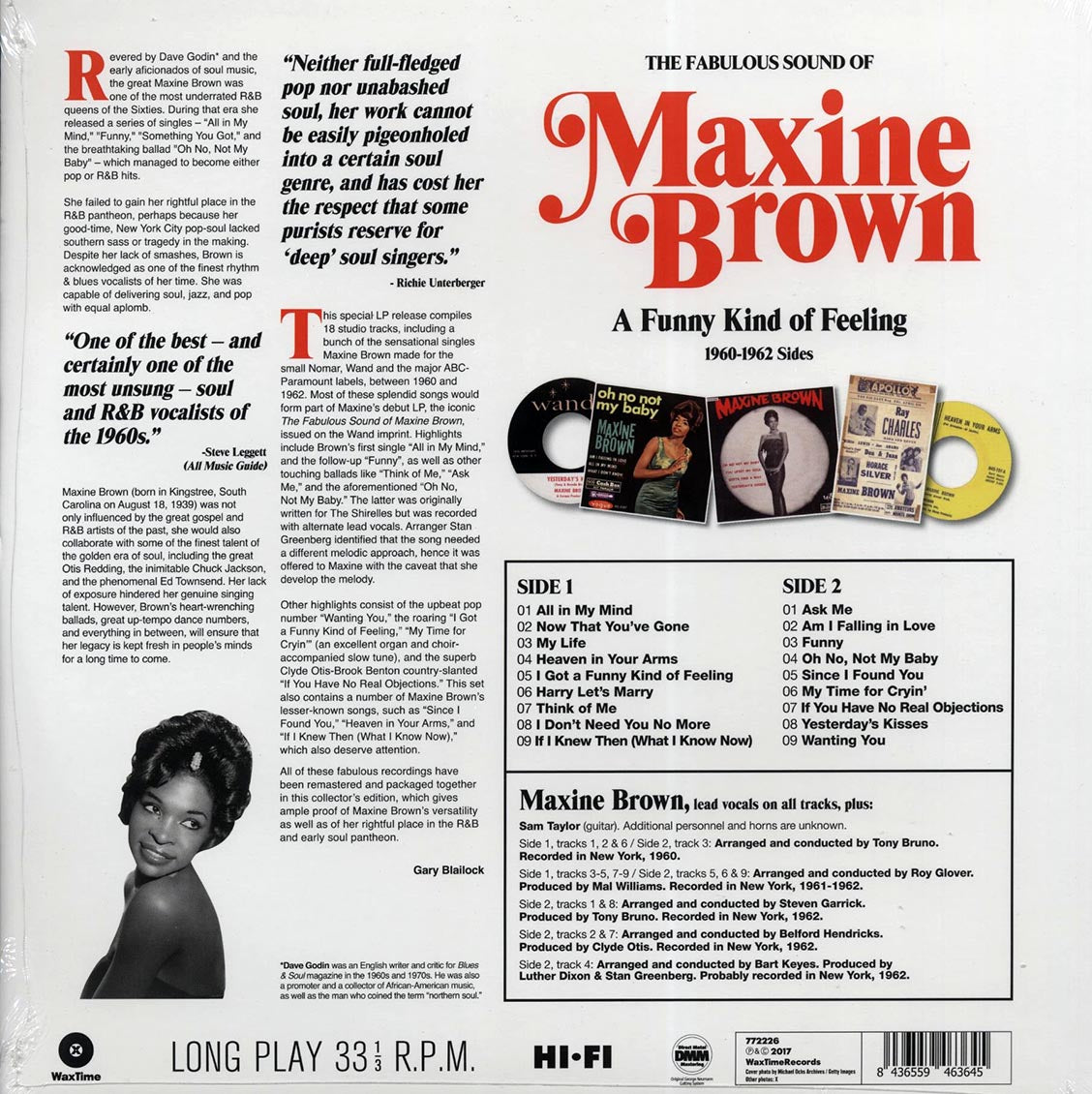 Maxine Brown - A Funny Kind Of Feeling: 1960-1962 Sides, The Fabulous Sound Of Maxine Brown (ltd. ed.) (180g) (High-Def VV)