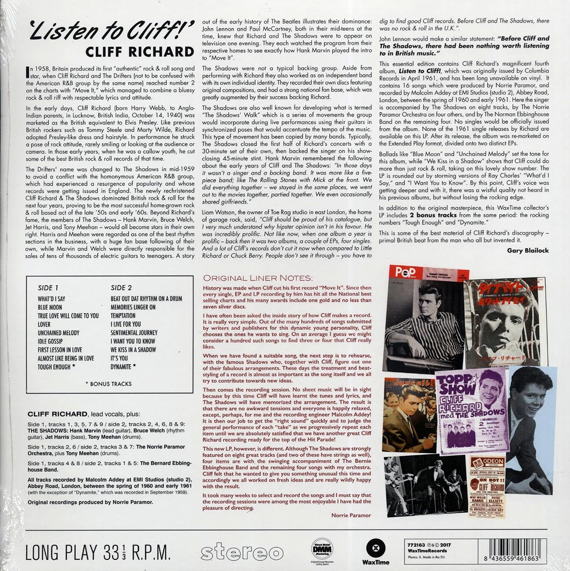 Cliff Richard - Listen To Cliff! (ltd. ed.) (180g) (High-Def VV)